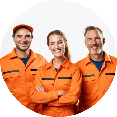 Equipe de entregadores uniformizados da RotaSP